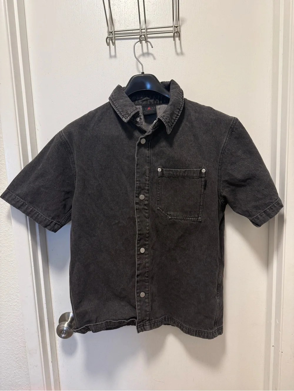 Jordan Black Short Sleeve Button-Down Shirt